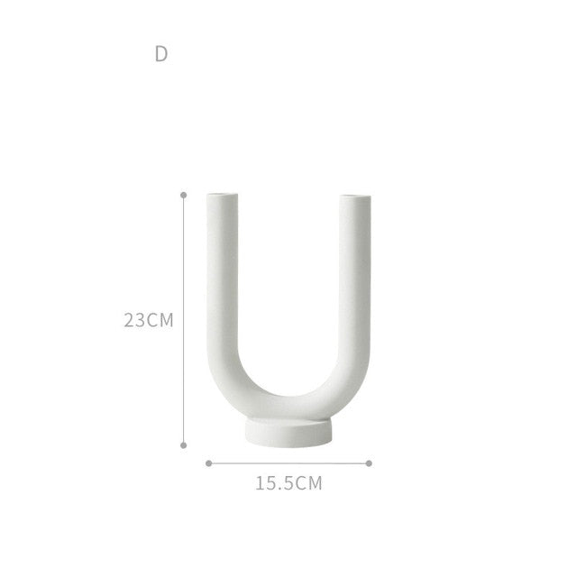 Chandelier en Céramique Design "Abstracta" – Bougeoir Sculptural Minimaliste