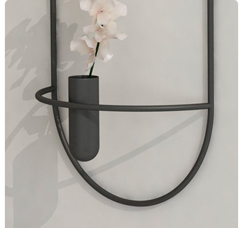 Bougeoir Mural Minimaliste "Lumina" – Support Chandelier Géométrique en Métal Doré