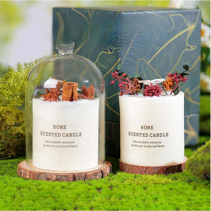 Floral Art Aromatherapy Candle Companion Gift True Flower Aromatherapy Bedroom Ornament Eternal Life Flower Candle Birthday Gift
