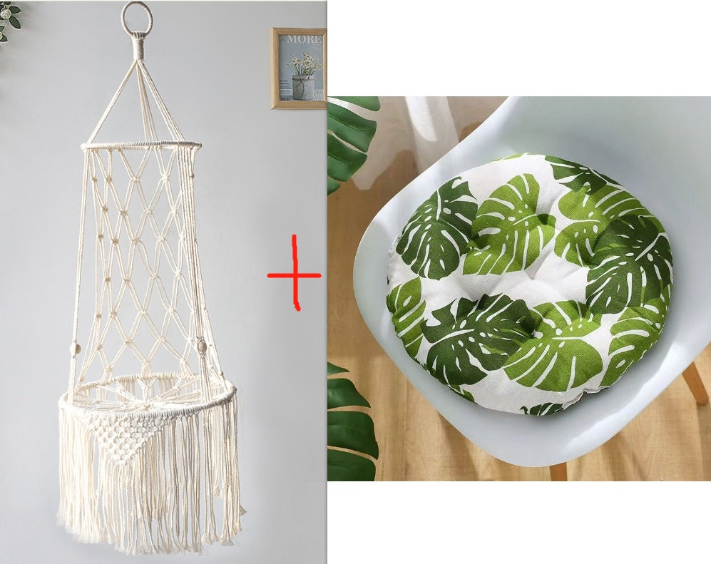 Hamac Suspendu "L'Oasis Suspendue" – Macramé Artisanal pour Chat