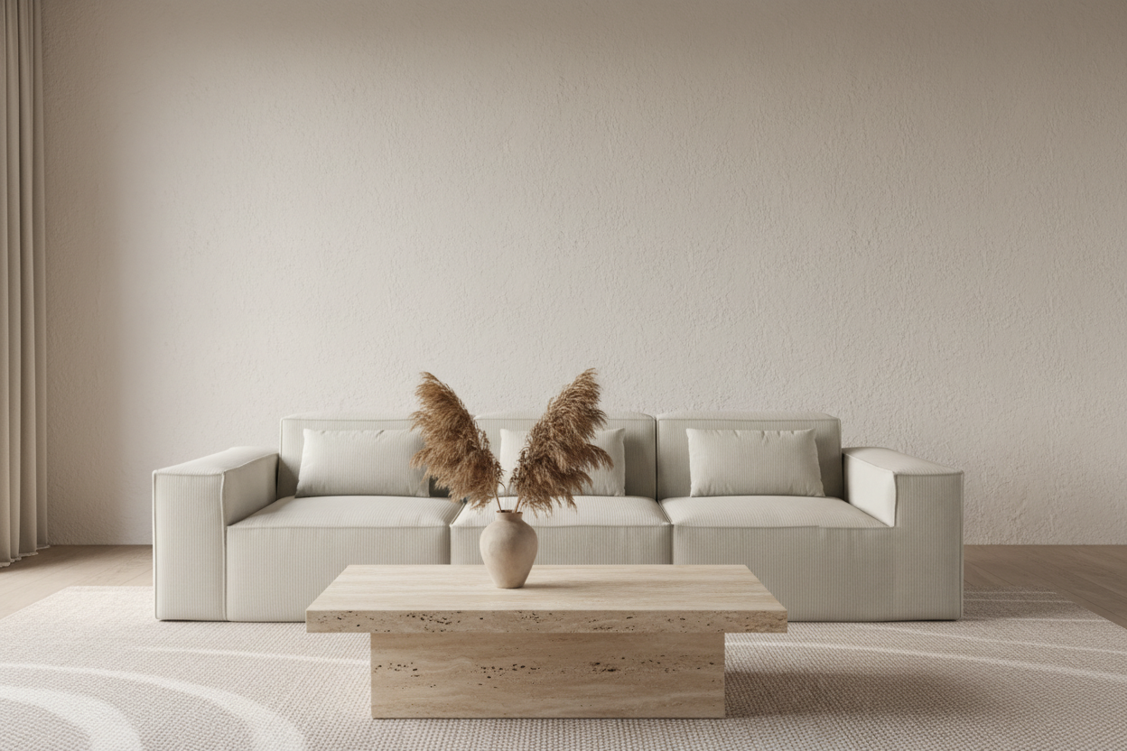 Canapé Modulaire "Carré d'As" — Velours Côtelé & Design Contemporain