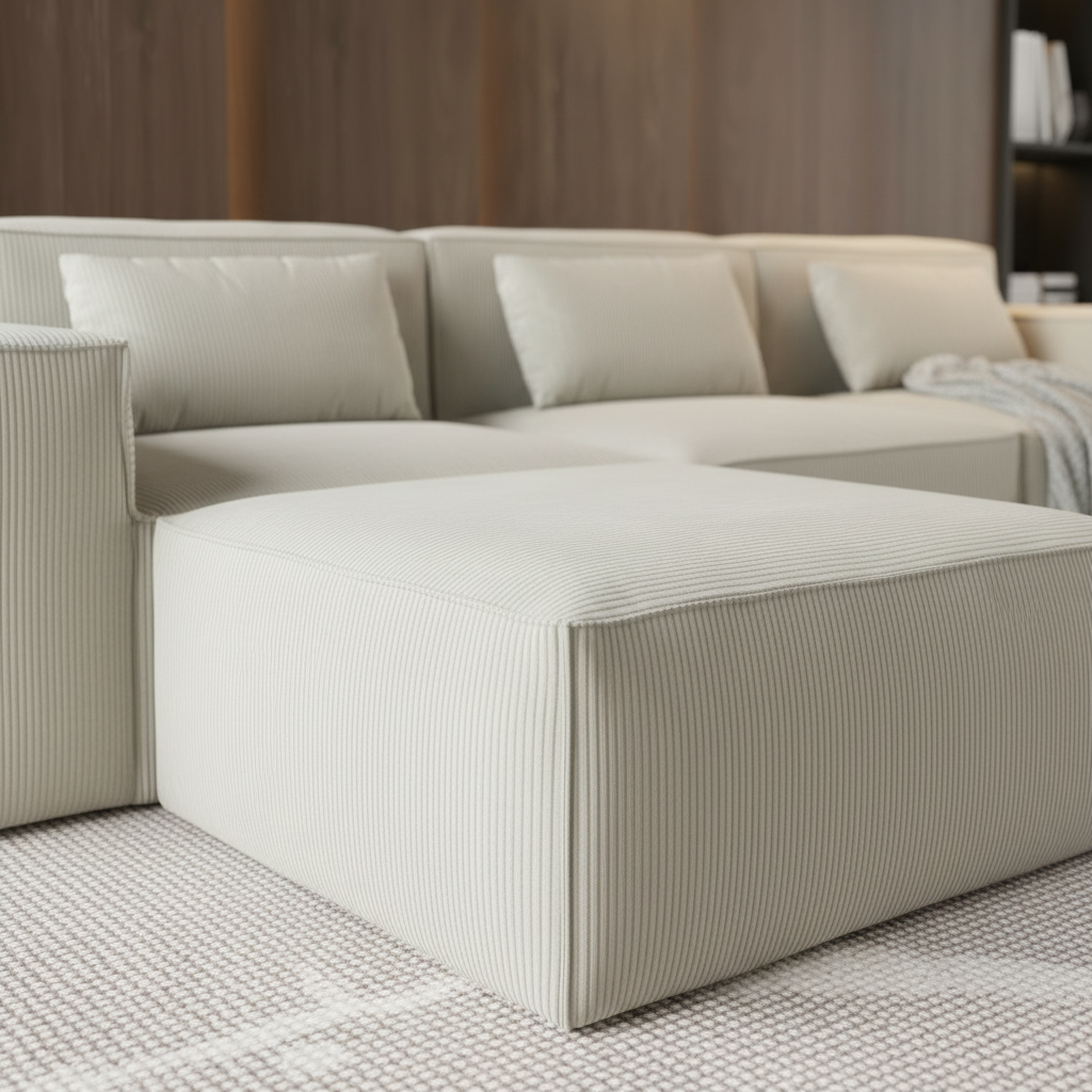 Canapé Modulaire "Carré d'As" — Velours Côtelé & Design Contemporain