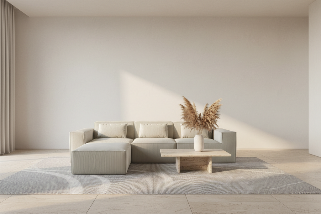 Canapé Modulaire "Carré d'As" — Velours Côtelé & Design Contemporain