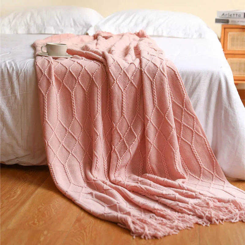 Nordic Knitted Blanket Sofa Bed Decorative Bed Thread Blankets Sofa Office Nap Throw Blankets Soft Towel Bed Plaid Tapestry
