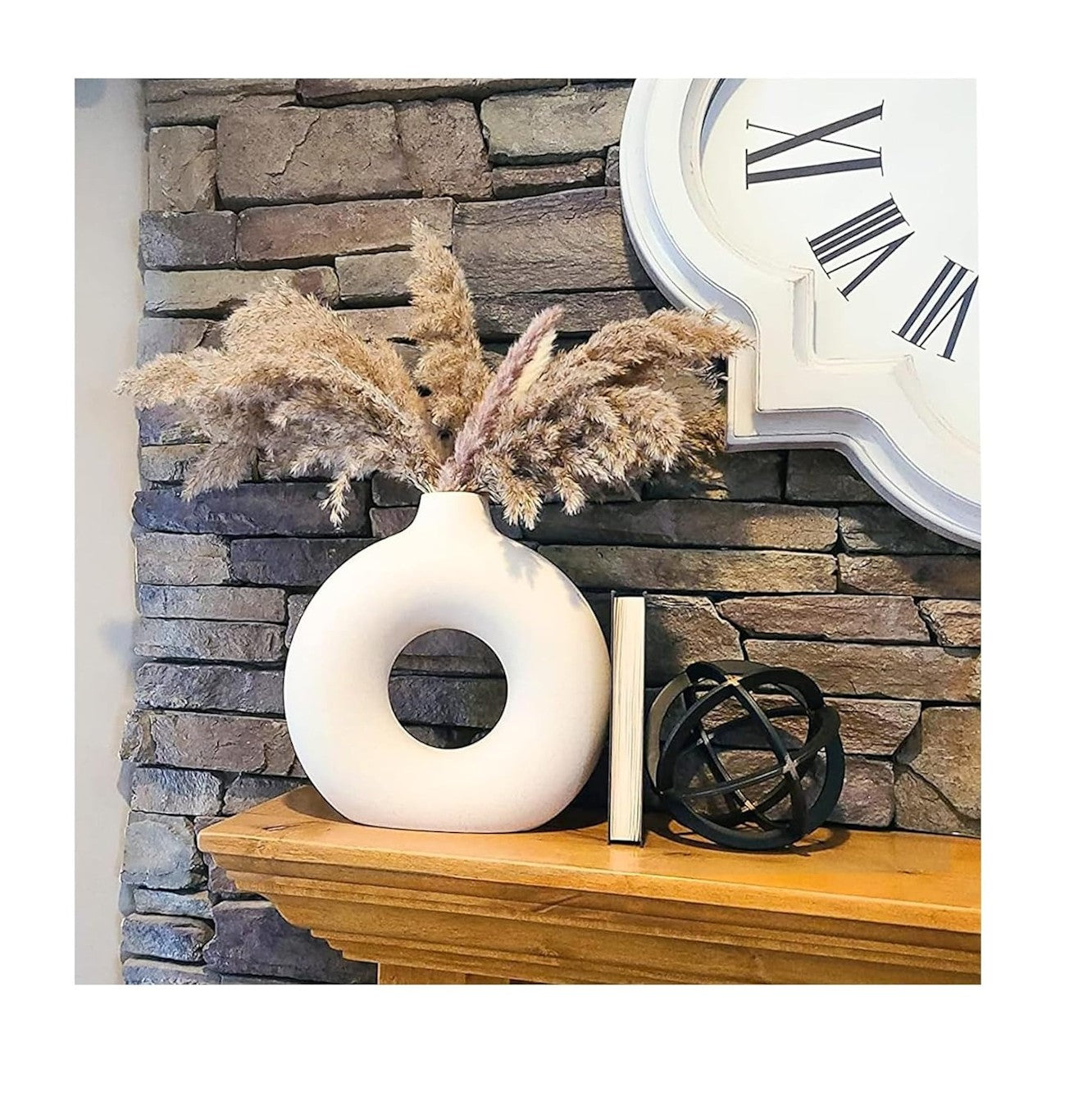 Vase Circulaire "Orio" – Céramique Blanche & Design Minimaliste