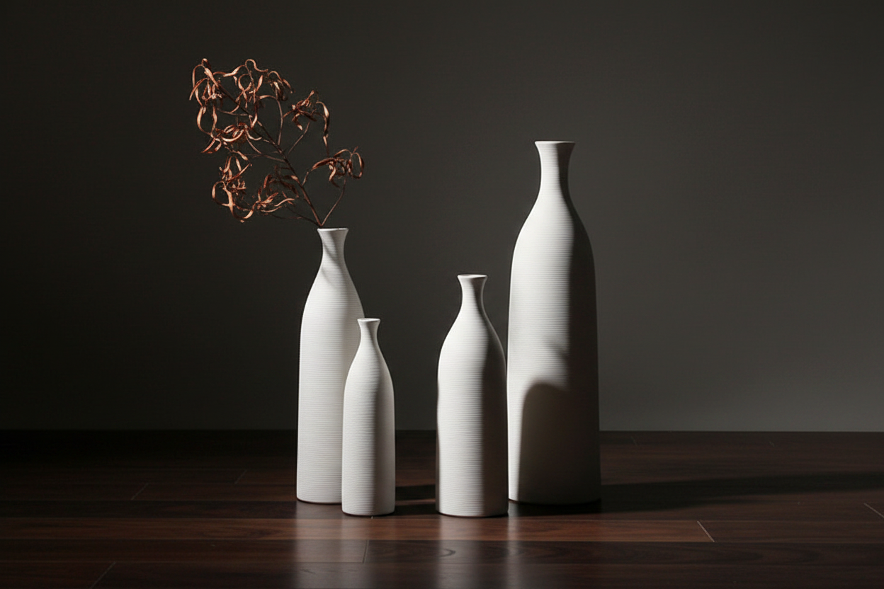 Vase Kera ensemble moody anthracite