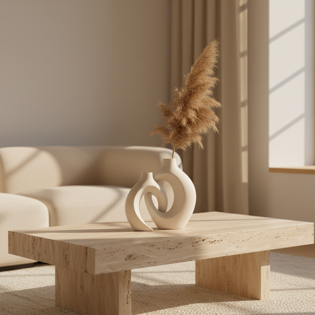 Osmose – Table basse travertin