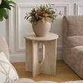 Table d'Appoint Organique "Tivoli" - Collection Travertin