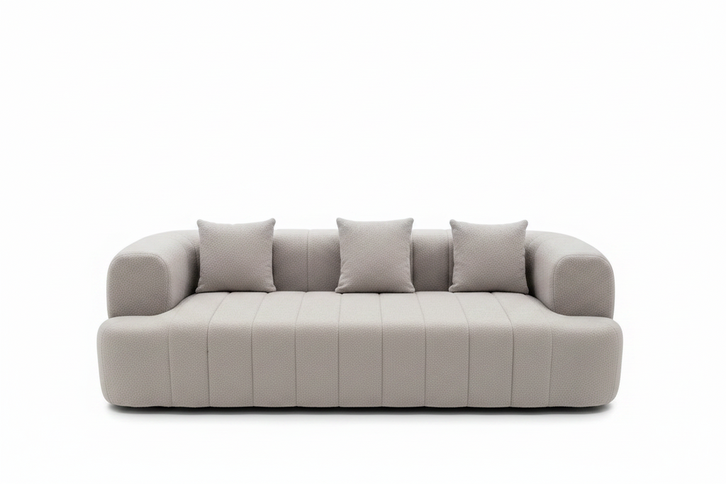 Canapé "Élégance" en Tissu Bouclé – Collection Signature 300cm