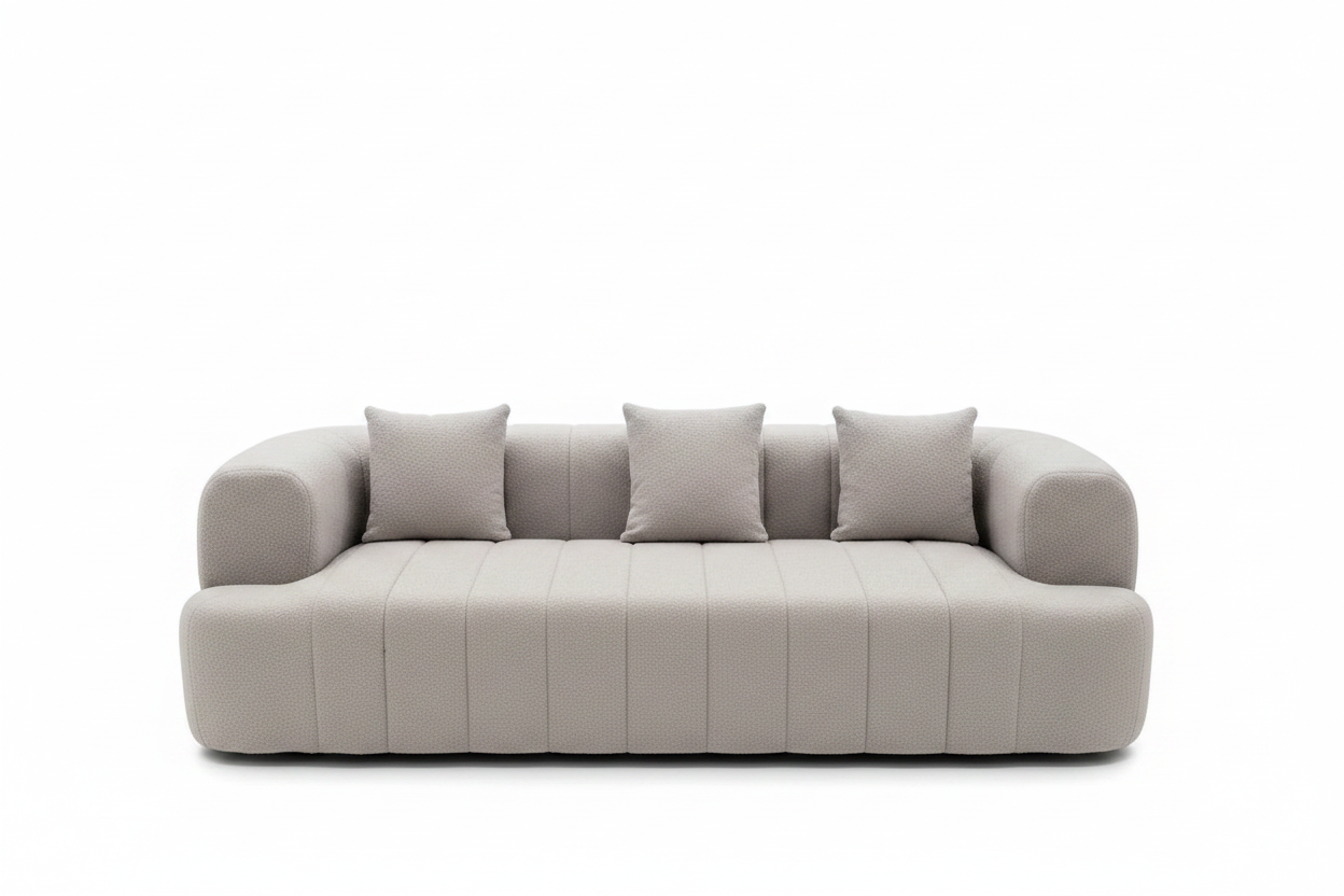 Canapé "Élégance" en Tissu Bouclé – Collection Signature 300cm