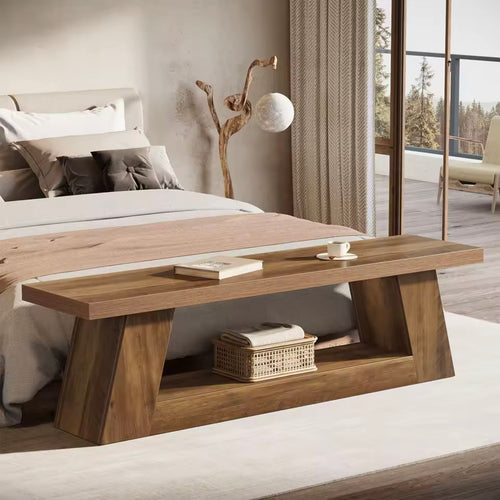 Banc d'Entrée "Le Séquoia" – Bois Rustique & Design Architectural
