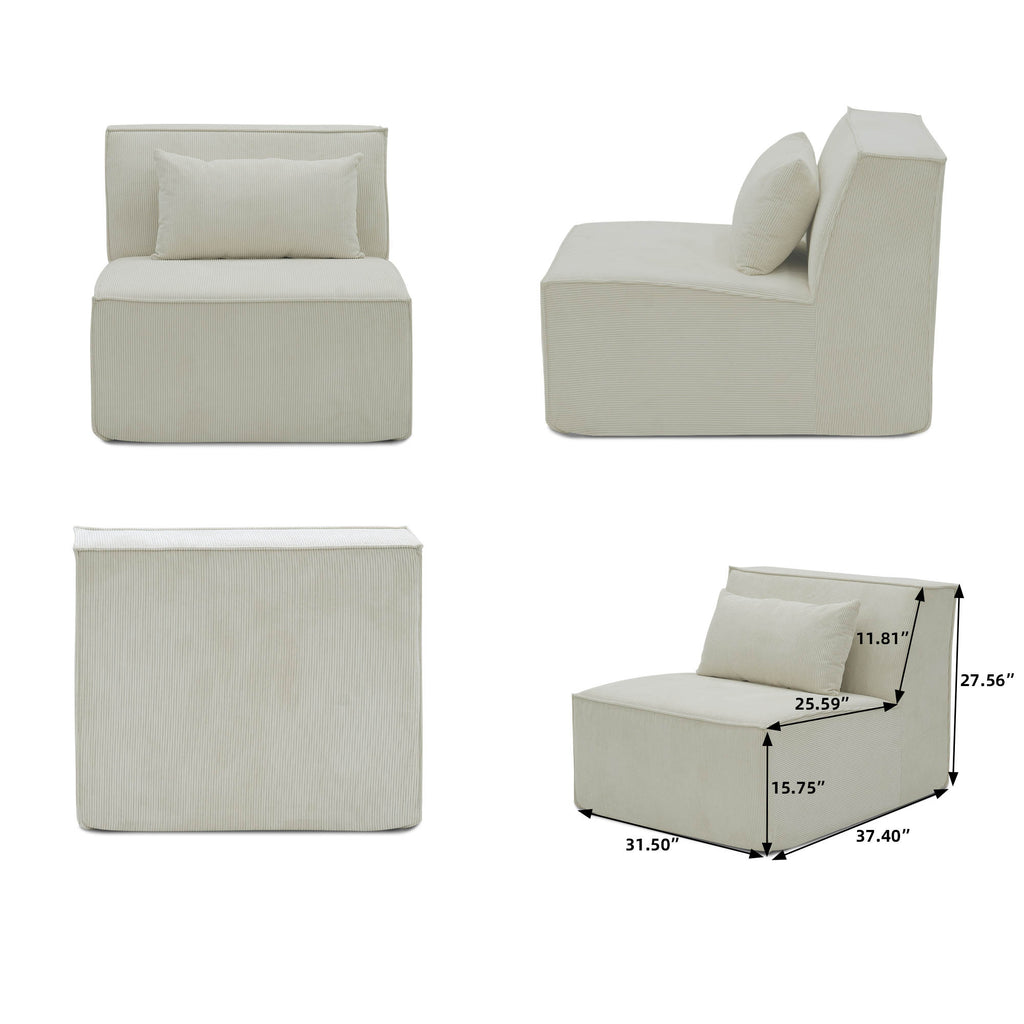 Canapé Modulaire "Carré d'As" — Velours Côtelé & Design Contemporain