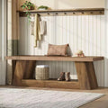 Banc d’entrée Le Séquoia 160 cm en bois, design A-frame architectural — Maison Gary 
