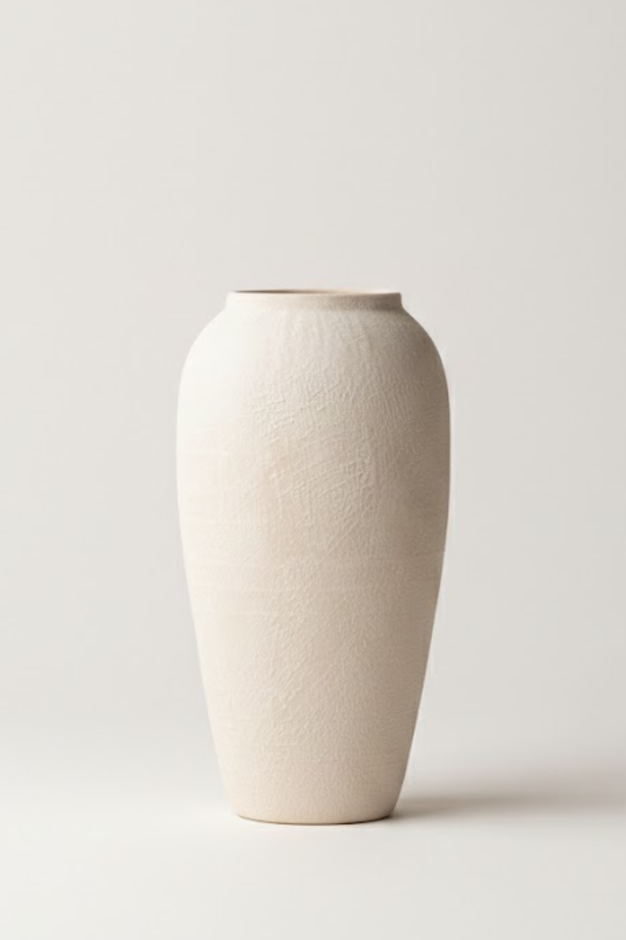 Vase Artisanal "Lia" – Céramique Mate & Texture Pierre (35cm)