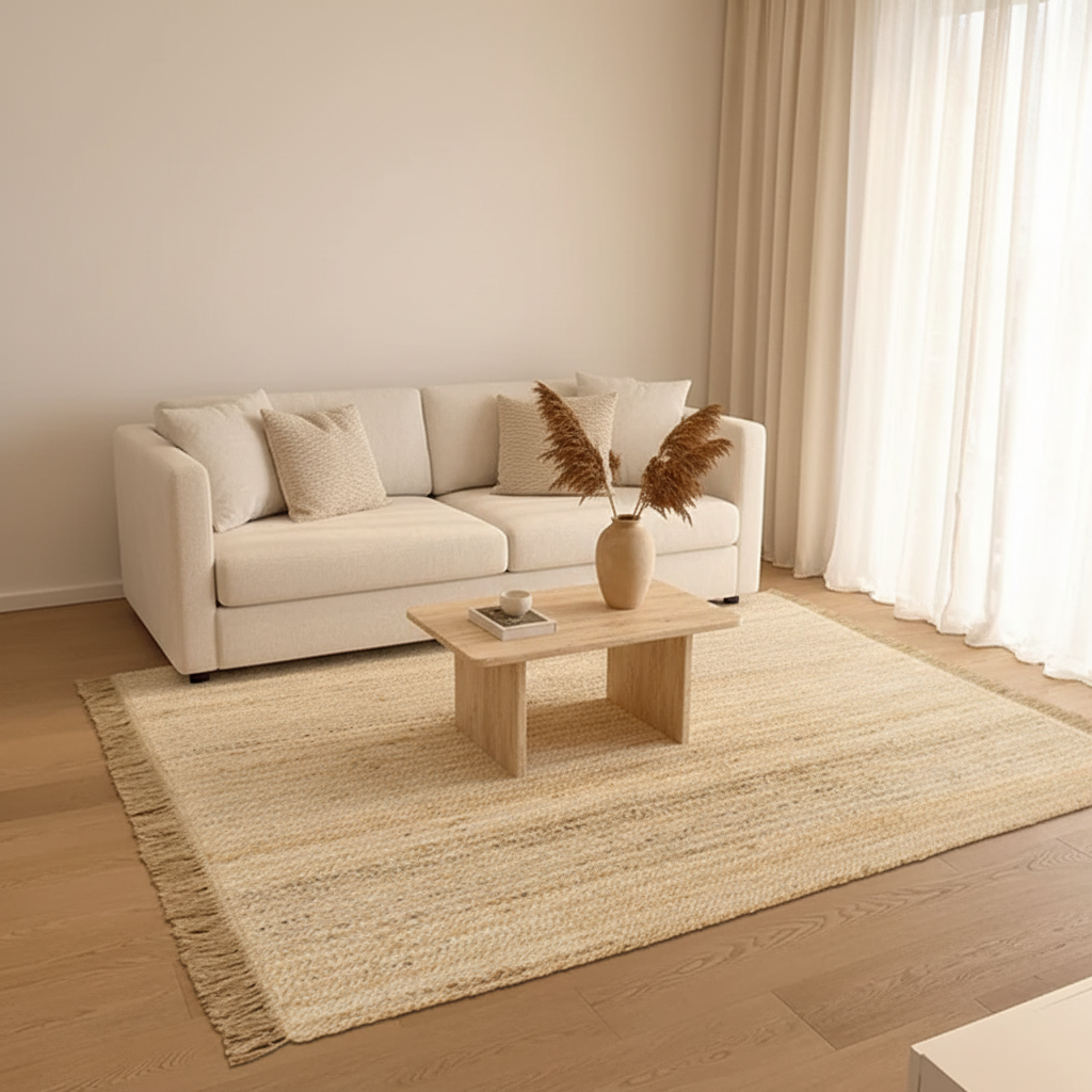 Tapis Sable – Salon Japandi